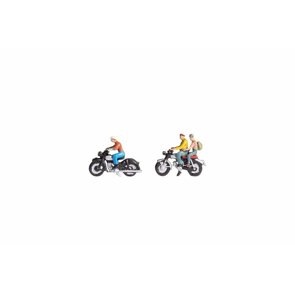 Pack de 2 motos avec 3 personnages NOCH 36904 - N : 1/160