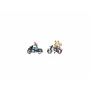 Pack de 2 motos avec 3 personnages NOCH 36904 - N : 1/160