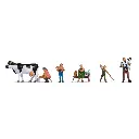 Pack de 5 personnages "Famille paysanne" avec animaux NOCH 15609 - HO : 1/87ème