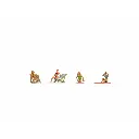 Pack de 4 femmes "au soleil" NOCH 36851 - N : 1/160