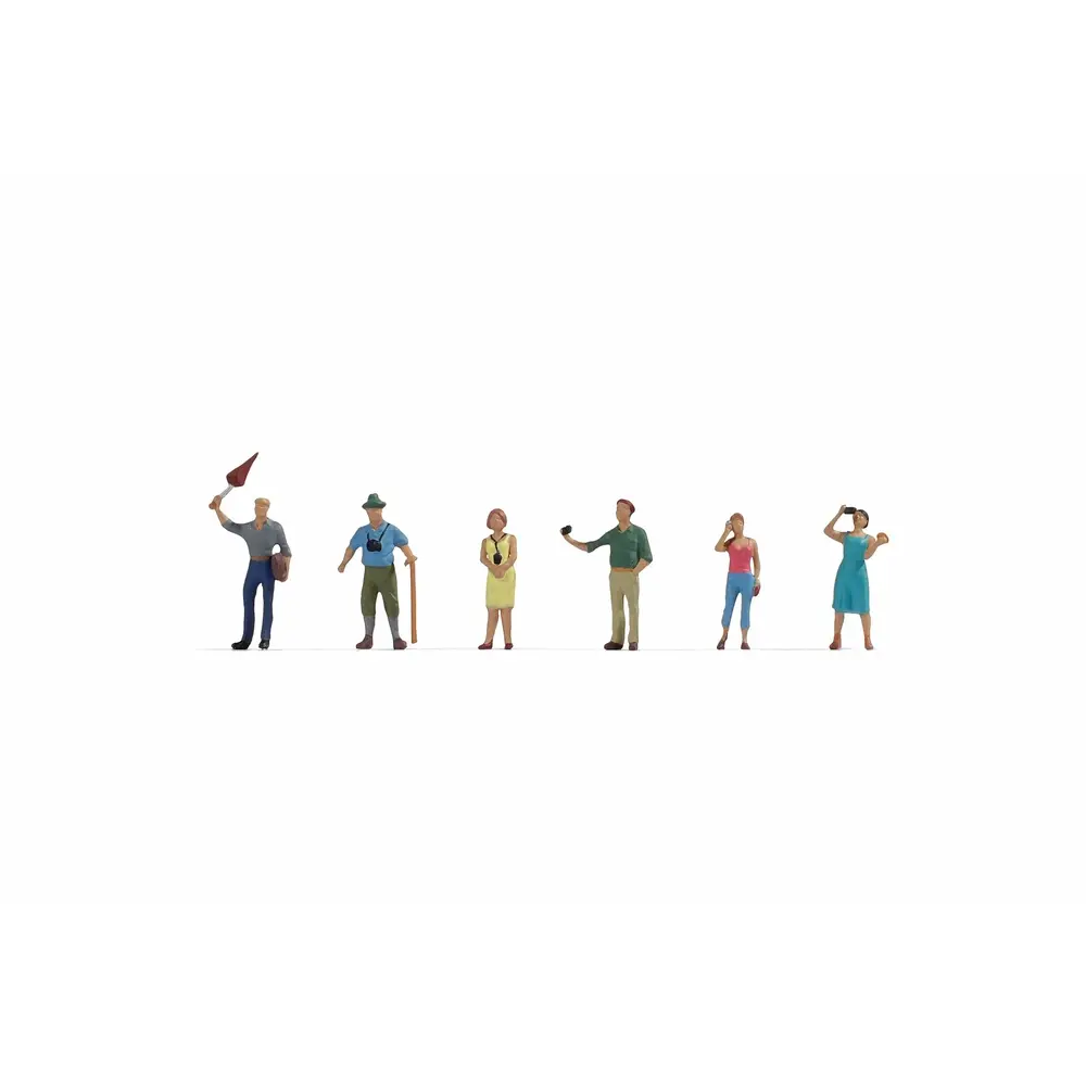 Pack "Groupe de touristes" / 6 personnages NOCH 15472 - HO : 1/87ème