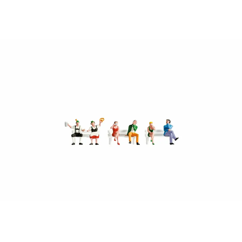 Pack de 6 personnages assis NOCH 15536 - HO : 1/87ème