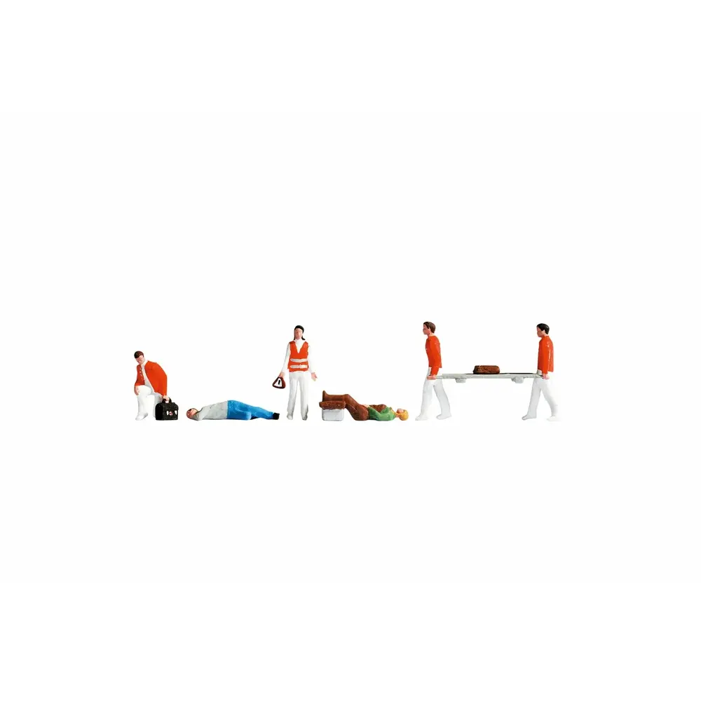 Pack de 6 personnages "Ambulanciers NOCH 36094 - N : 1/160