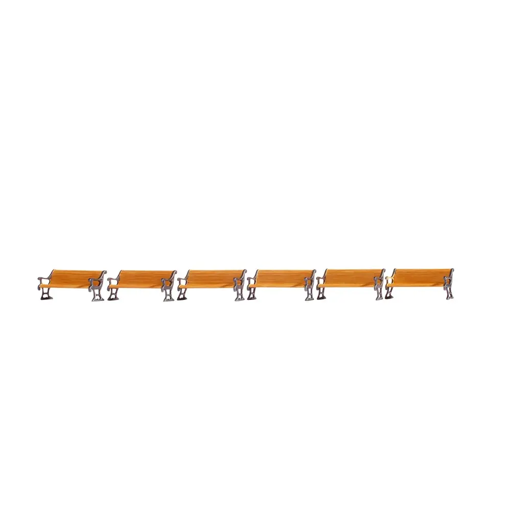 Pack de 6 bancs marrons et noirs NOCH 36849 - N : 1/160