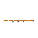 Pack de 6 bancs marrons et noirs NOCH 36849 - N : 1/160
