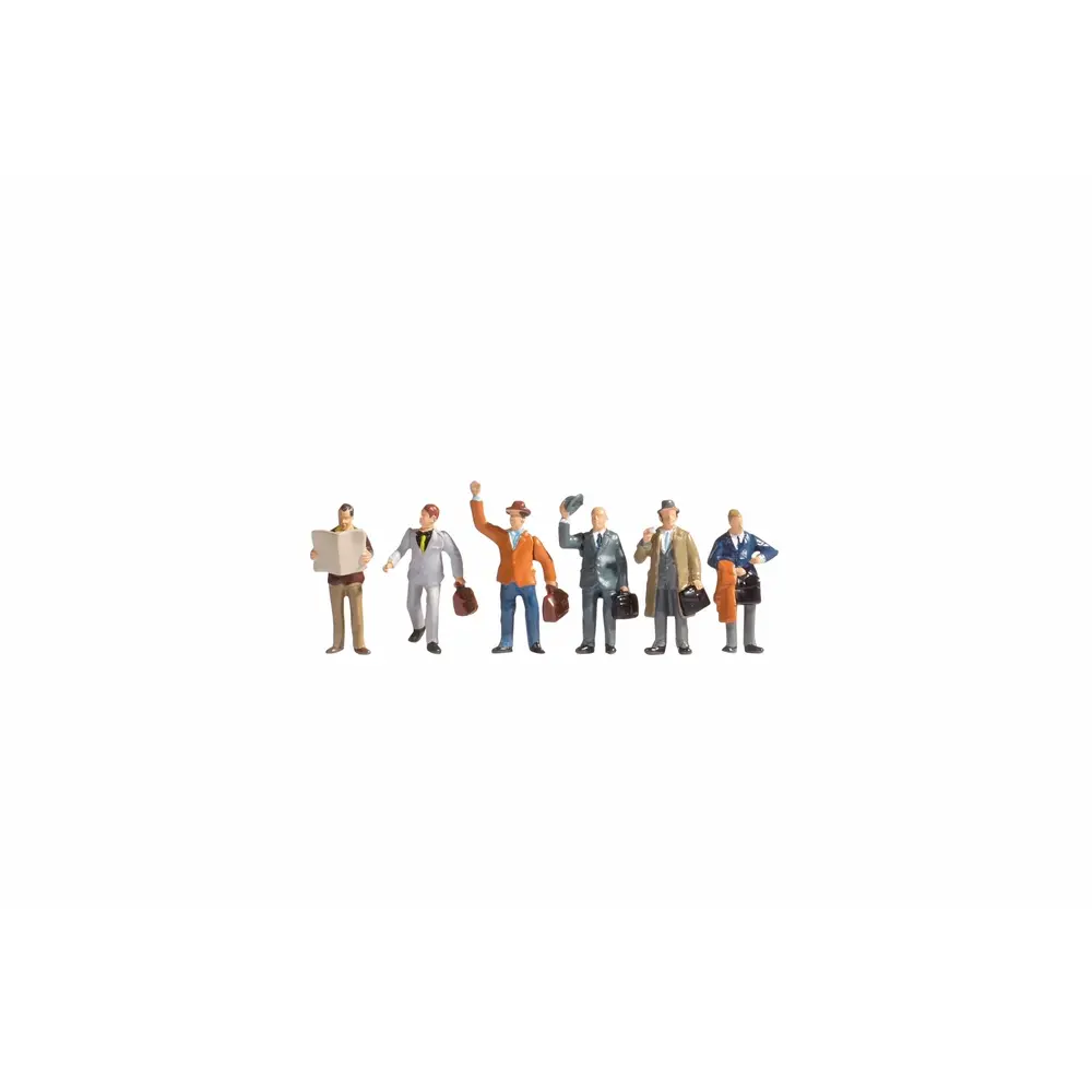Pack de 6 voyageurs d'affaires - Noch 15226 - HO 1/87