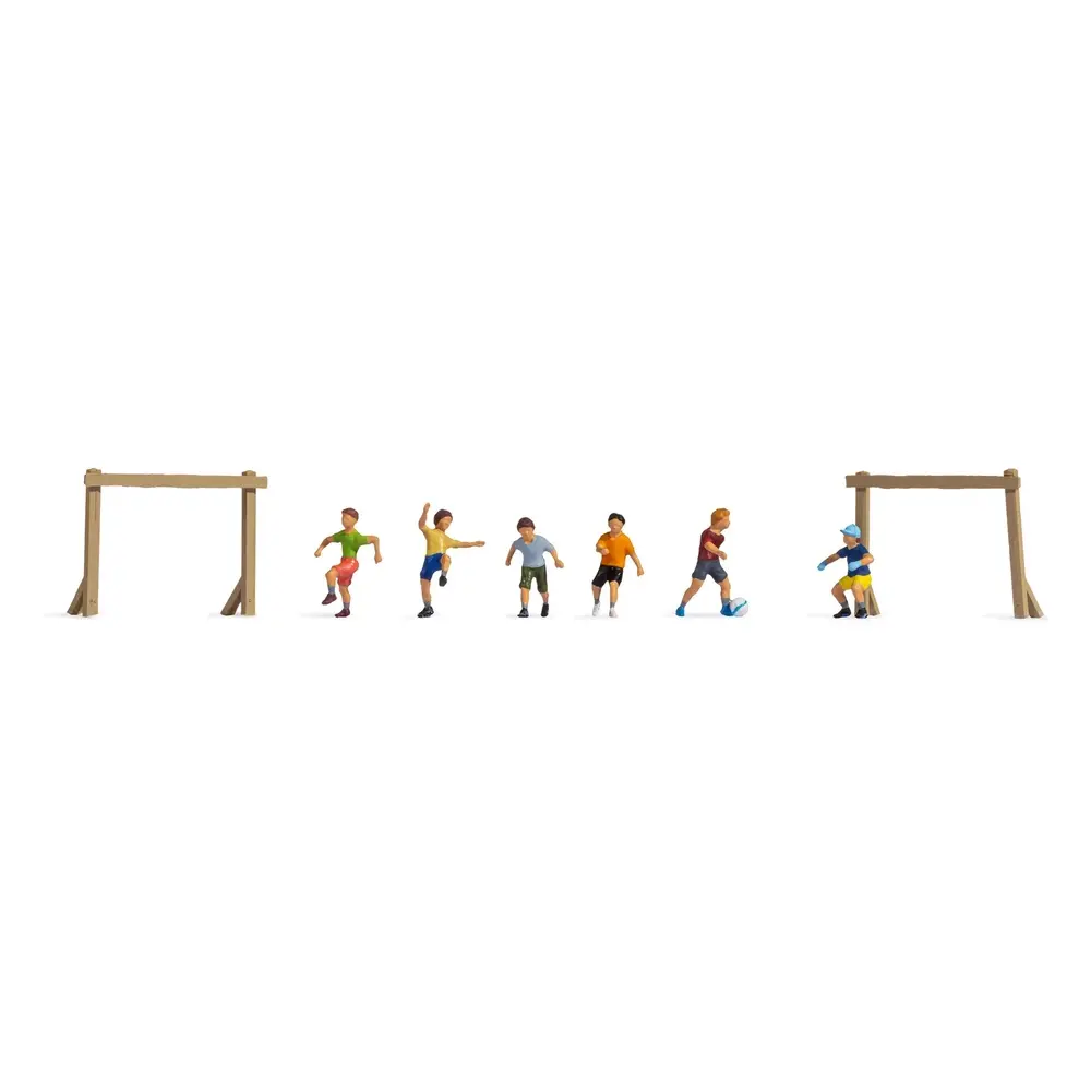 Pack de 6 enfants au terrain de foot NOCH 15817 - HO : 1/87