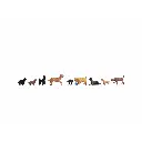 Pack de 9 chiens NOCH 15719 - HO : 1/87ème