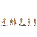 Pack de 6 personnages  en sport nautique NOCH 15854 HO : 1/87ème