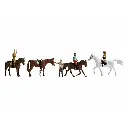 Pack de 4 chevaux et 4 cavaliers NOCH 15630 - HO : 1/87ème