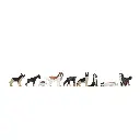 Pack de 9 chiens NOCH 15717 - HO : 1/87ème