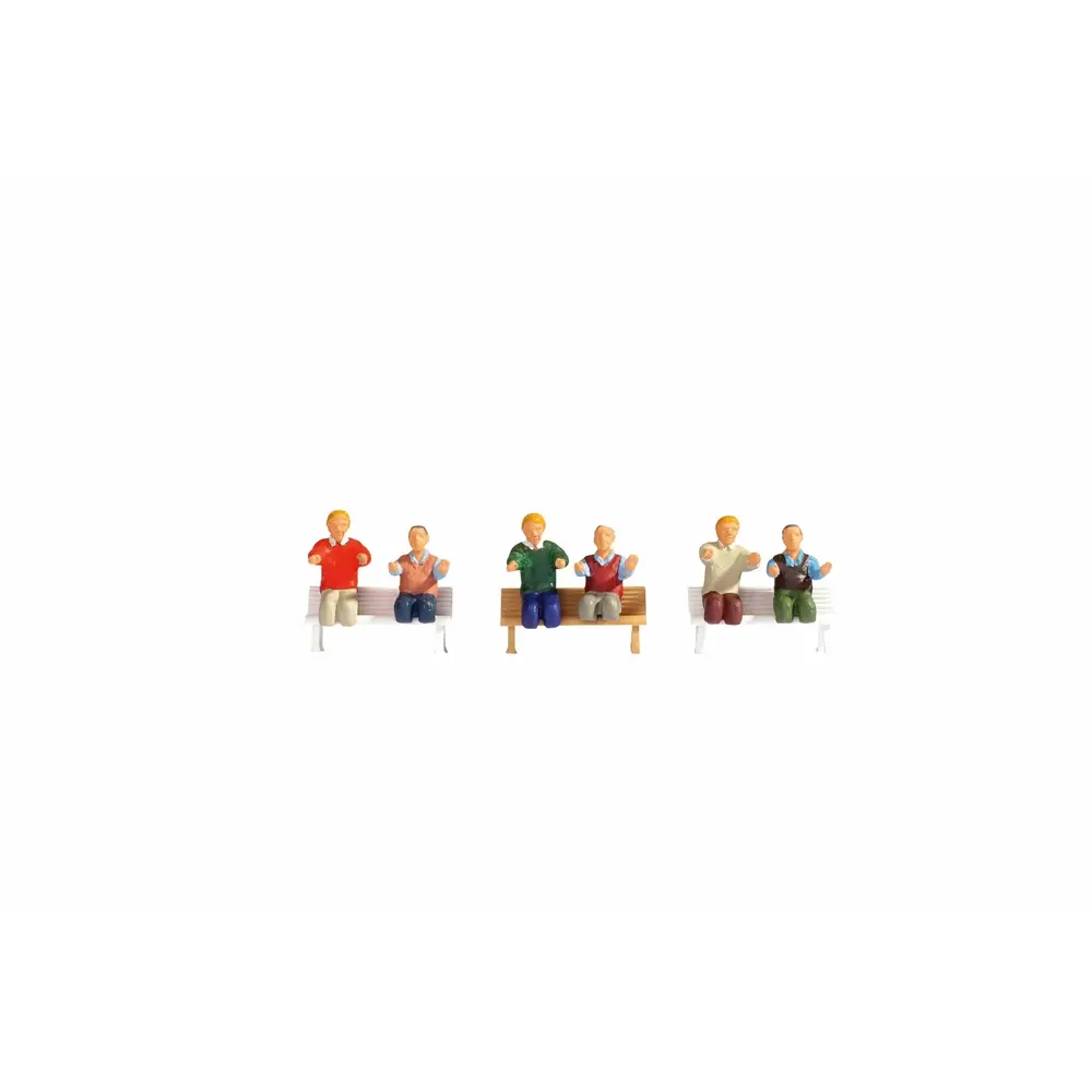 Pack de 6 conducteurs de locomotive assis NOCH 15283 - HO : 1/87ème