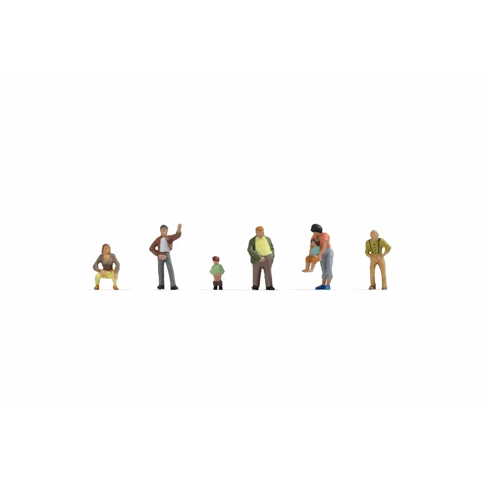 Pack de 7 personnages "Pause pipi" NOCH 15561 - HO : 1/87ème