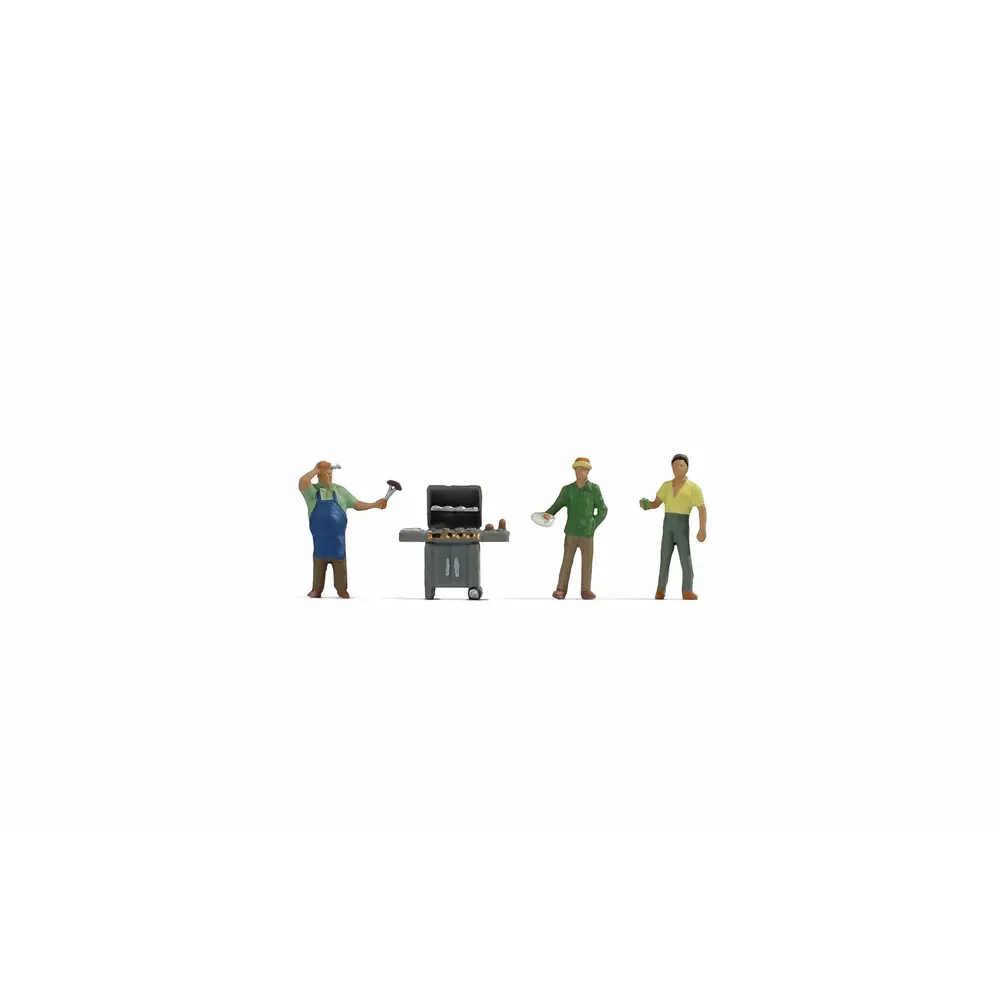 Pack de 5 personnages "Au Barbecue" NOCH 15593 - HO : 1/87ème