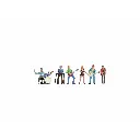 Pack de 6 personnages avec instruments de musique NOCH 36839 - N : 1/160