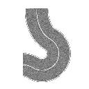 2 Routes Nationales - Virage - Gris - NOCH 60704 - Échelle HO - Largeur 80 mm