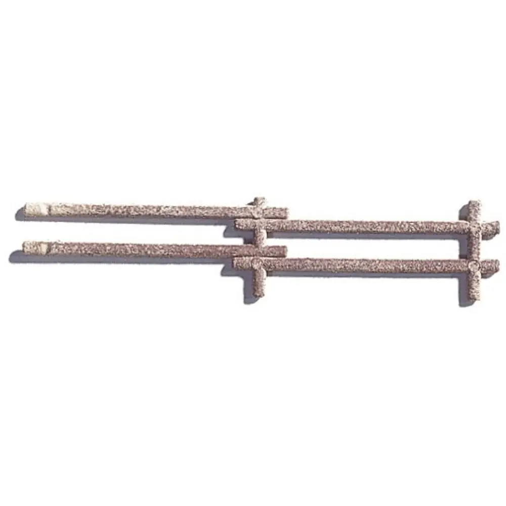 Kit de 18 Clôtures en rondins de bois Noch 13010 - HO 1/87 - 12 x 1000 mm