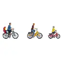 Lot de 4 personnages sur 3 Vélos NOCH 15909 HO 1/87