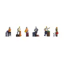 Pack de 6 voyageurs avec valises NOCH 36217 - N 1/160ème
