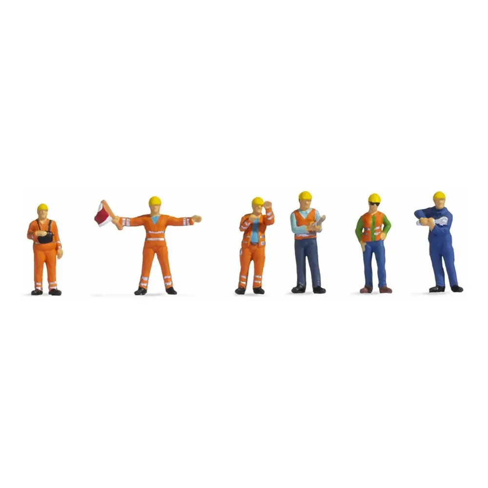 Pack 6 ouvriers "Sécurité passage à niveau" NOCH 36284 - N 1/160