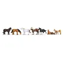 Pack de 8 chevaux de trait NOCH 36762 - N : 1/160ème