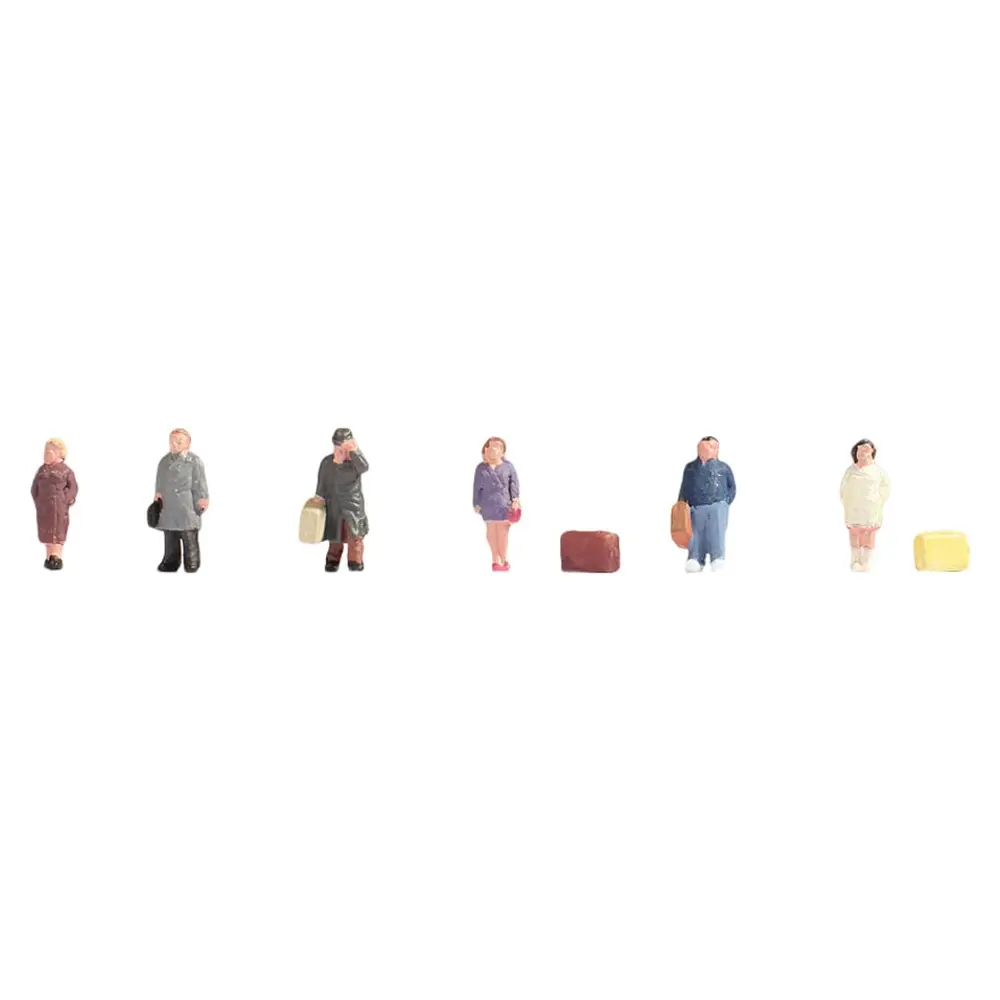 Pack de 6 voyageurs avec valises NOCH 44201 - Z 1/220ème