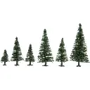 Pack de 25 sapins miniatures Noch 32820 - N / Z - 35 à 90 mm