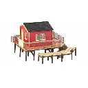 Un bâtiment "location de bâteau" NOCH 14259 - HO 1/87- 92x73x53 mm