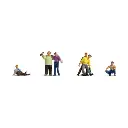 Lot de 6 personnages ivres - Figurine - NOCH 15559 - Échelle HO 1/87