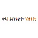 Pack XL 18 Figurines "À la gare" NOCH 16122 - HO 1/87ème
