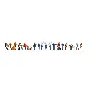 Pack XL 18 Figurines "Dans la ville" NOCH 16125 - HO 1/87ème