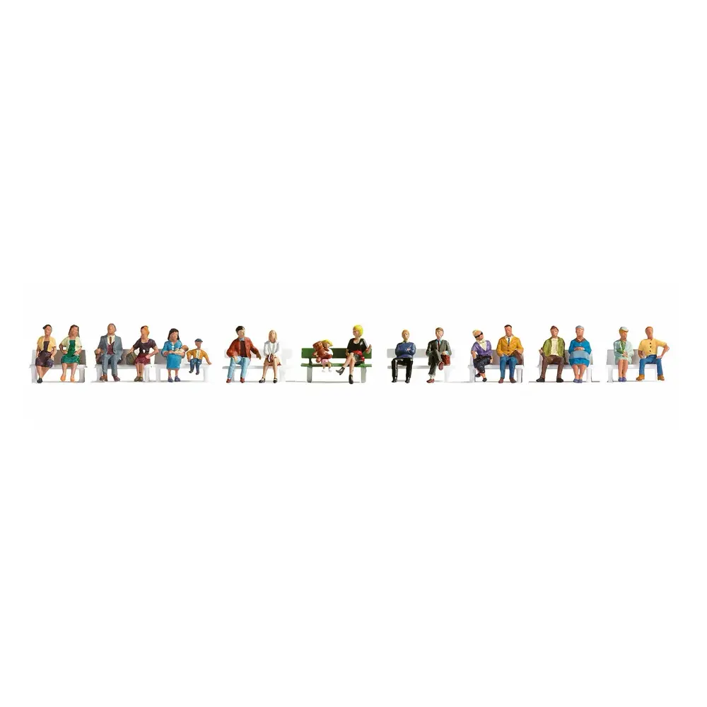 Pack XL | 18 personnages assis Noch 16131 - HO 1/87