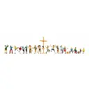 Pack XL 18 Figurines "À la montagne" NOCH 16140 - HO 1/87ème