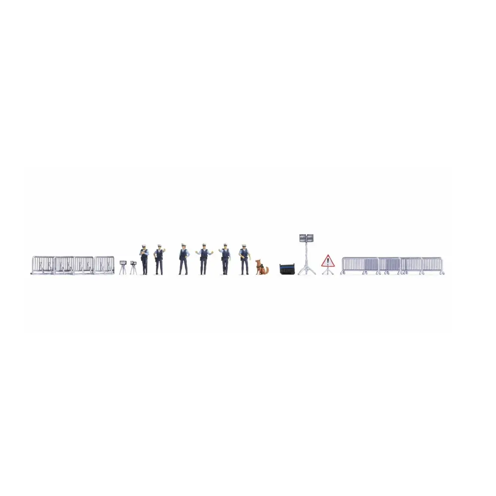 Lot de figurines  « Opération de police » Noch 16260 - HO 1/87