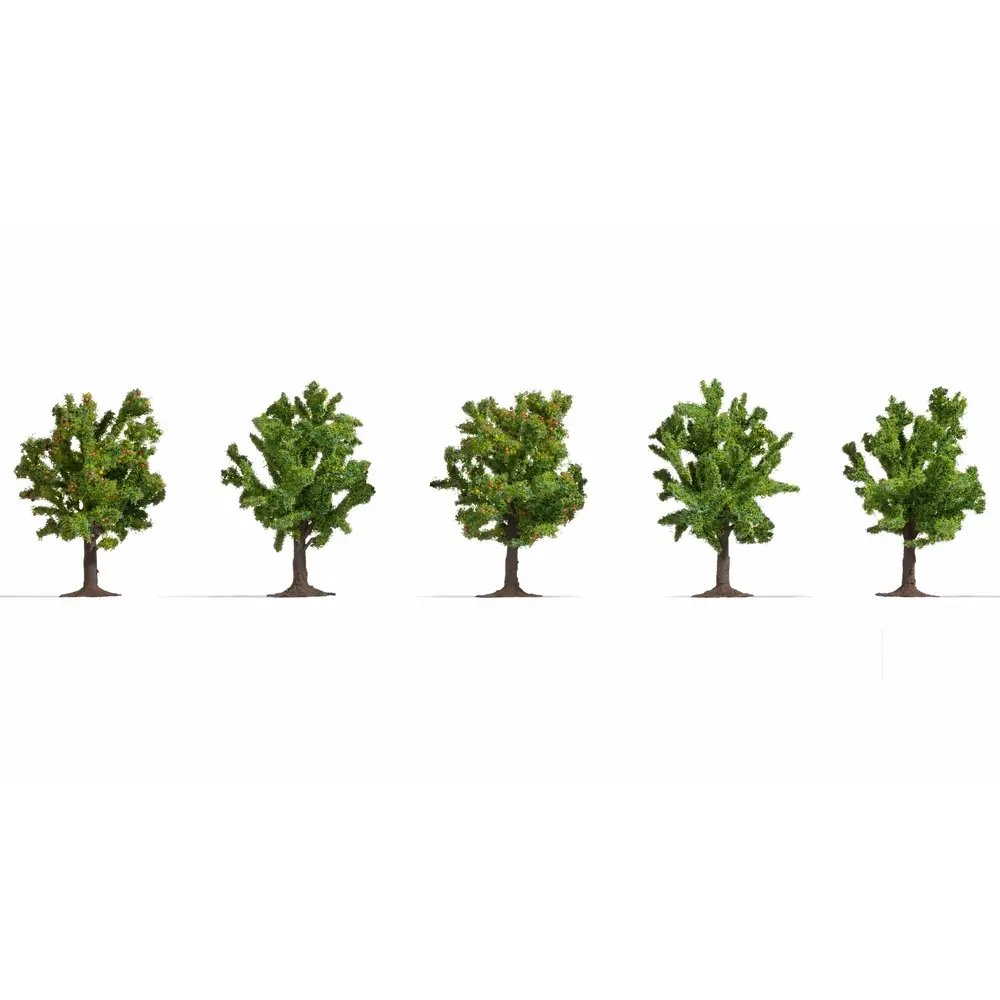 Pack de 5 arbres fruitiers Noch 25610 - HO | TT | N | Z - hauteur 80 mm
