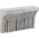 2 Murs intérieurs de tunnel - Courbe - Gris - NOCH 58031 - Échelle HO / HOe / HOm - 100 x 48 x 110 mm