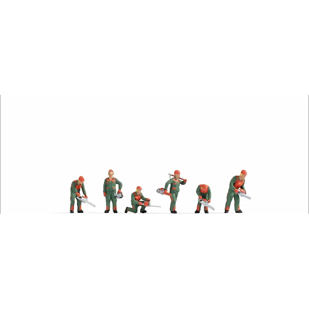 Pack de 6 personnages travailleurs forestiers - Noch 15061 - HO 1/87