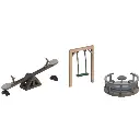 Lot d'équipements de terrain de jeux miniature - Noch 14368 - HO 1/87