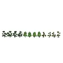 12x arbres d'ornement - HO 1/87 - NOCH 21546