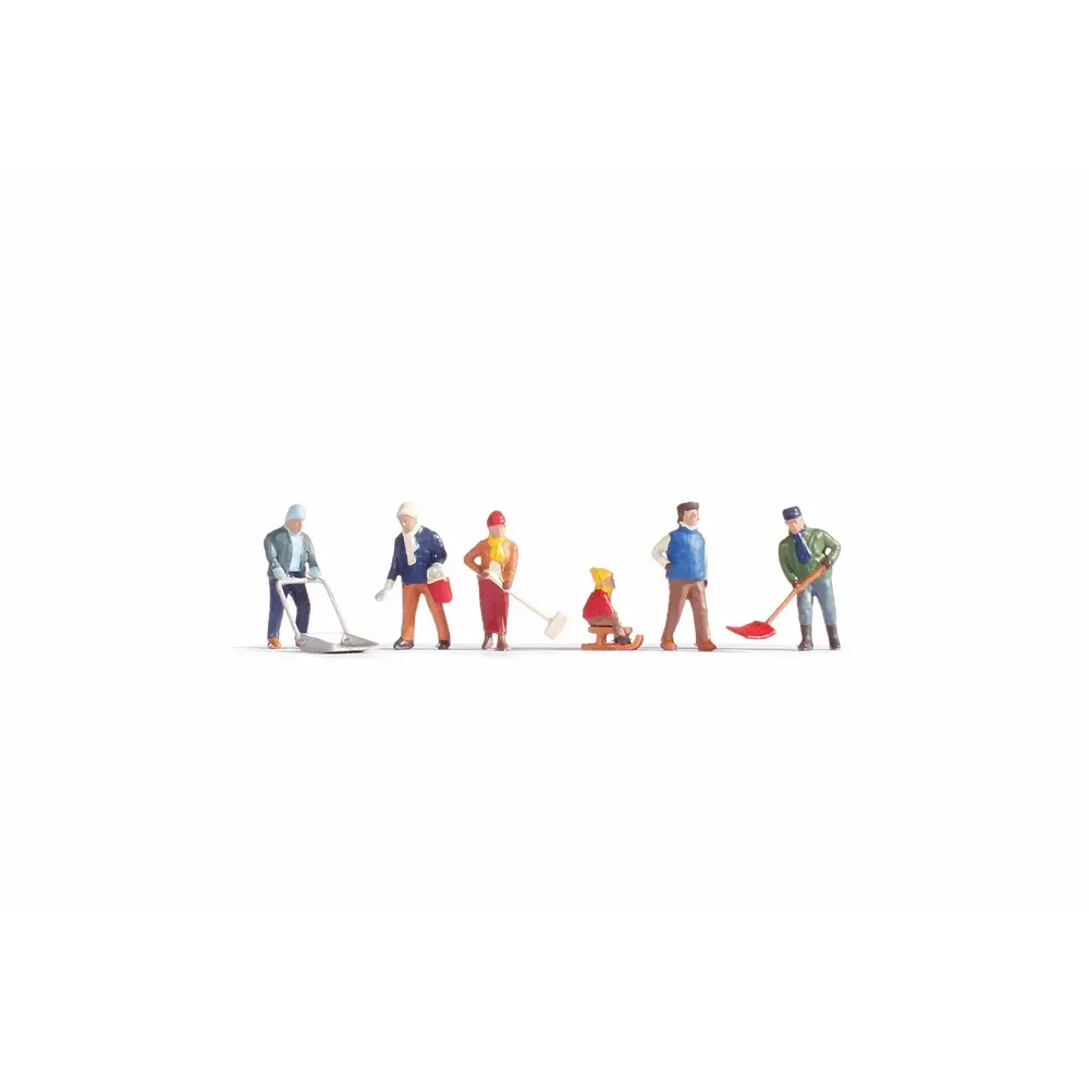 Figurines "travaux d'hiver" - Noch 15928 - HO 1/87