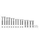 14 piliers easy track, inclinés 63.25/150.25mm - Noch 53941 - HO 1/87