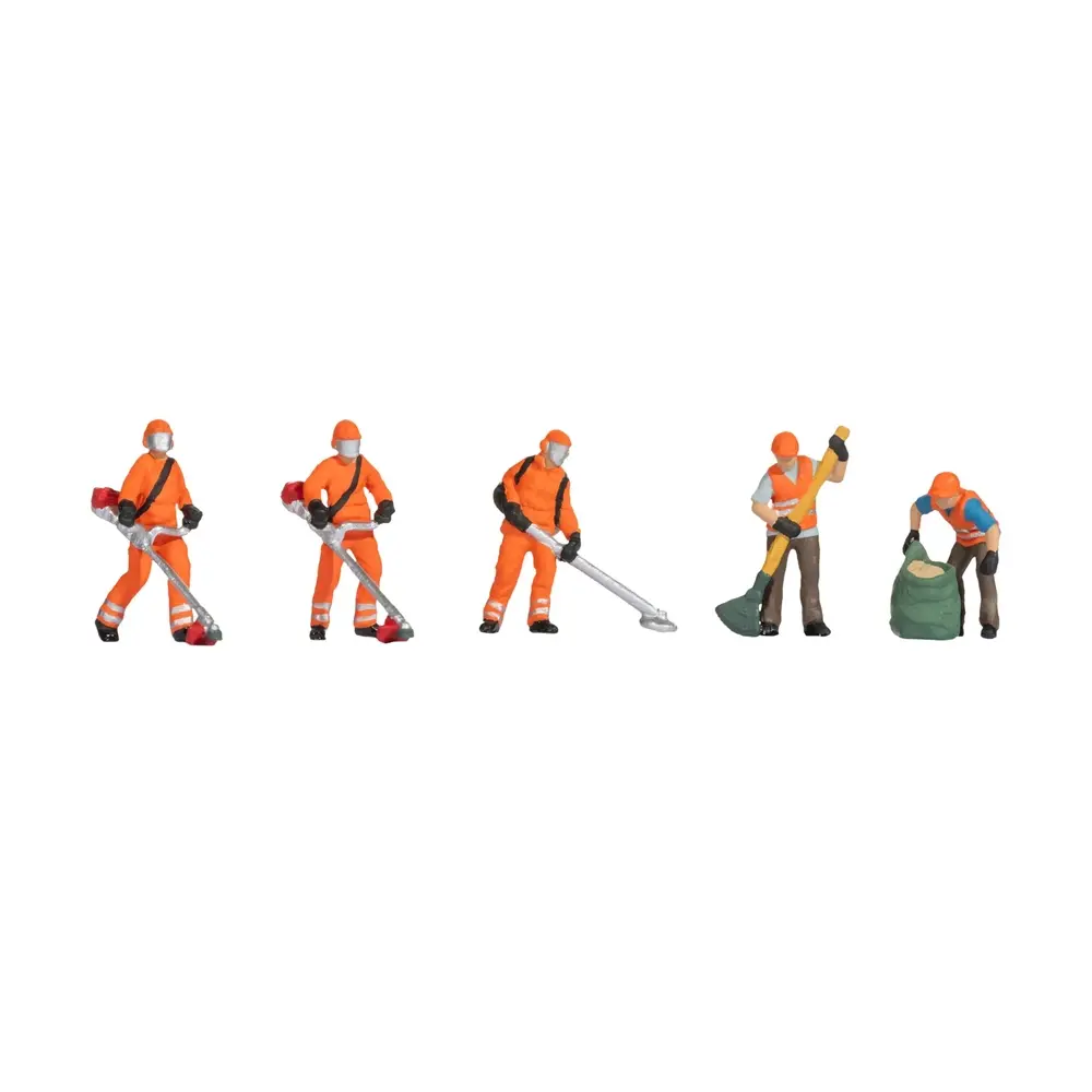 5 figurines en train de faucher - Noch 15064 - HO 1/87