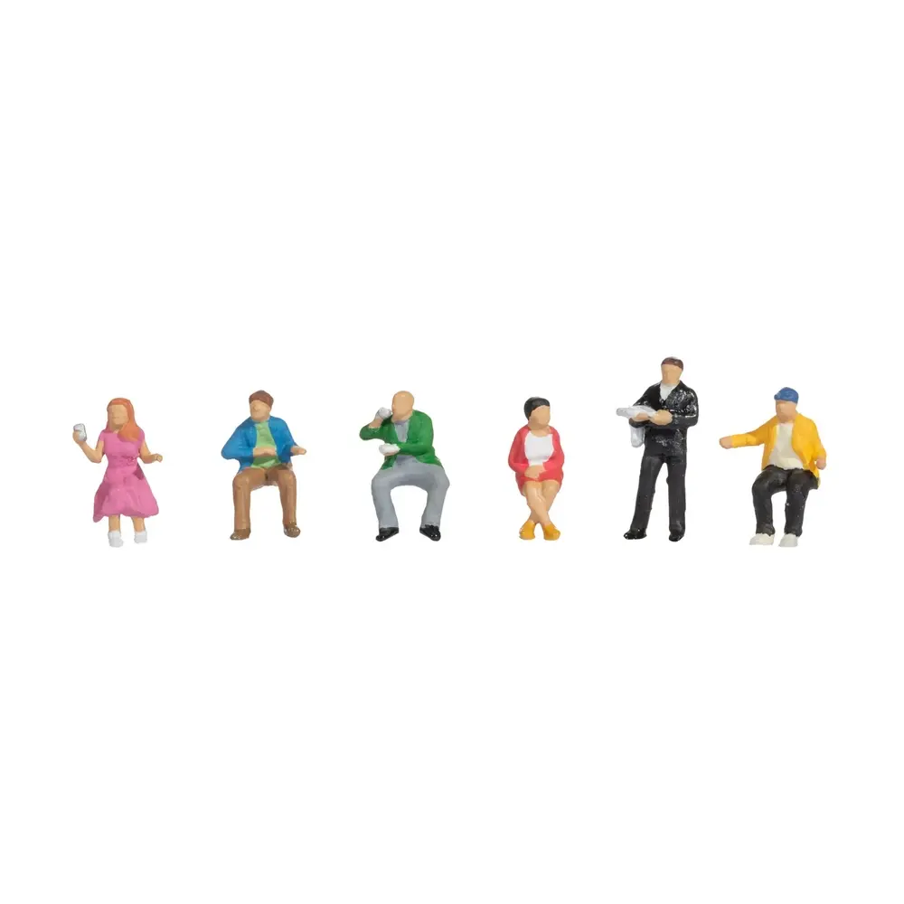 6 figurines pour voiture-restaurant - Noch 15239 - HO 1/87