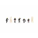 Pack de 5 Pompiers + 2 Echelles - Noch 36021 - N 1/160