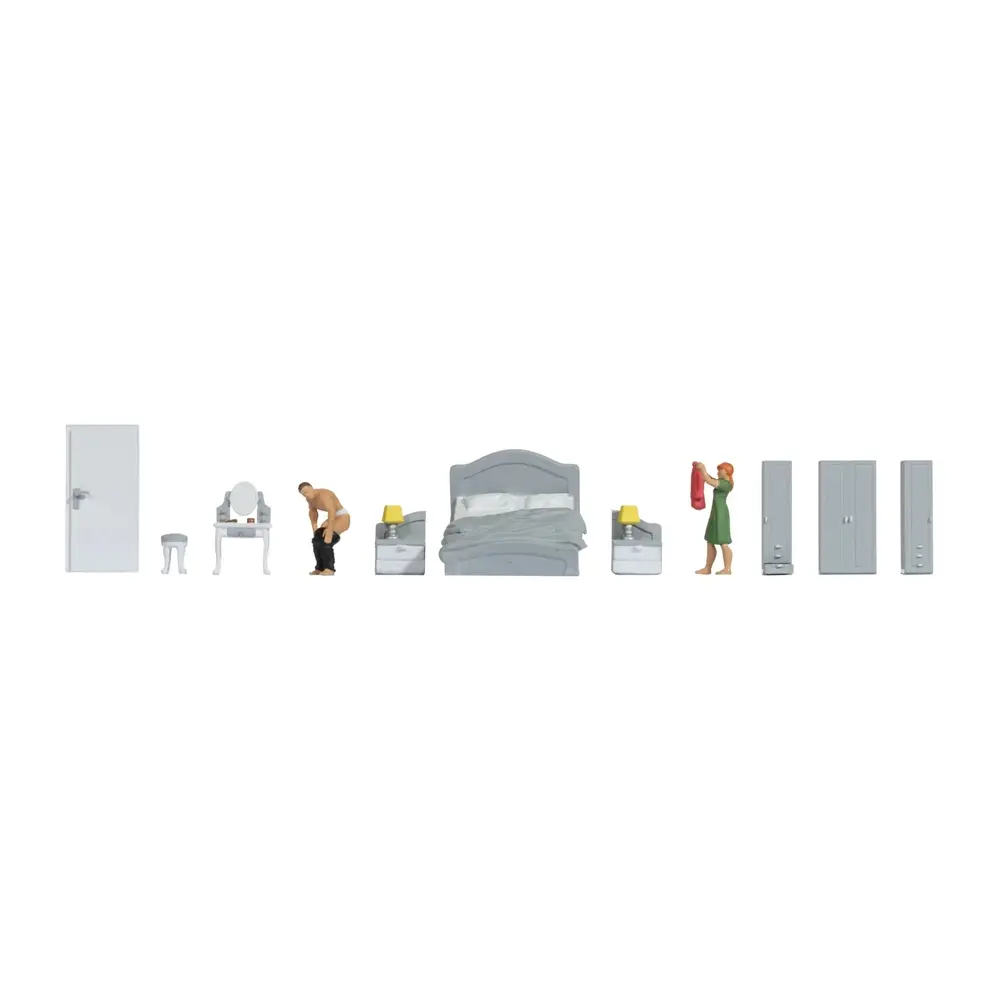 Coffret de figurines thématiques « Chambre » - Noch 16287 - HO 1/87