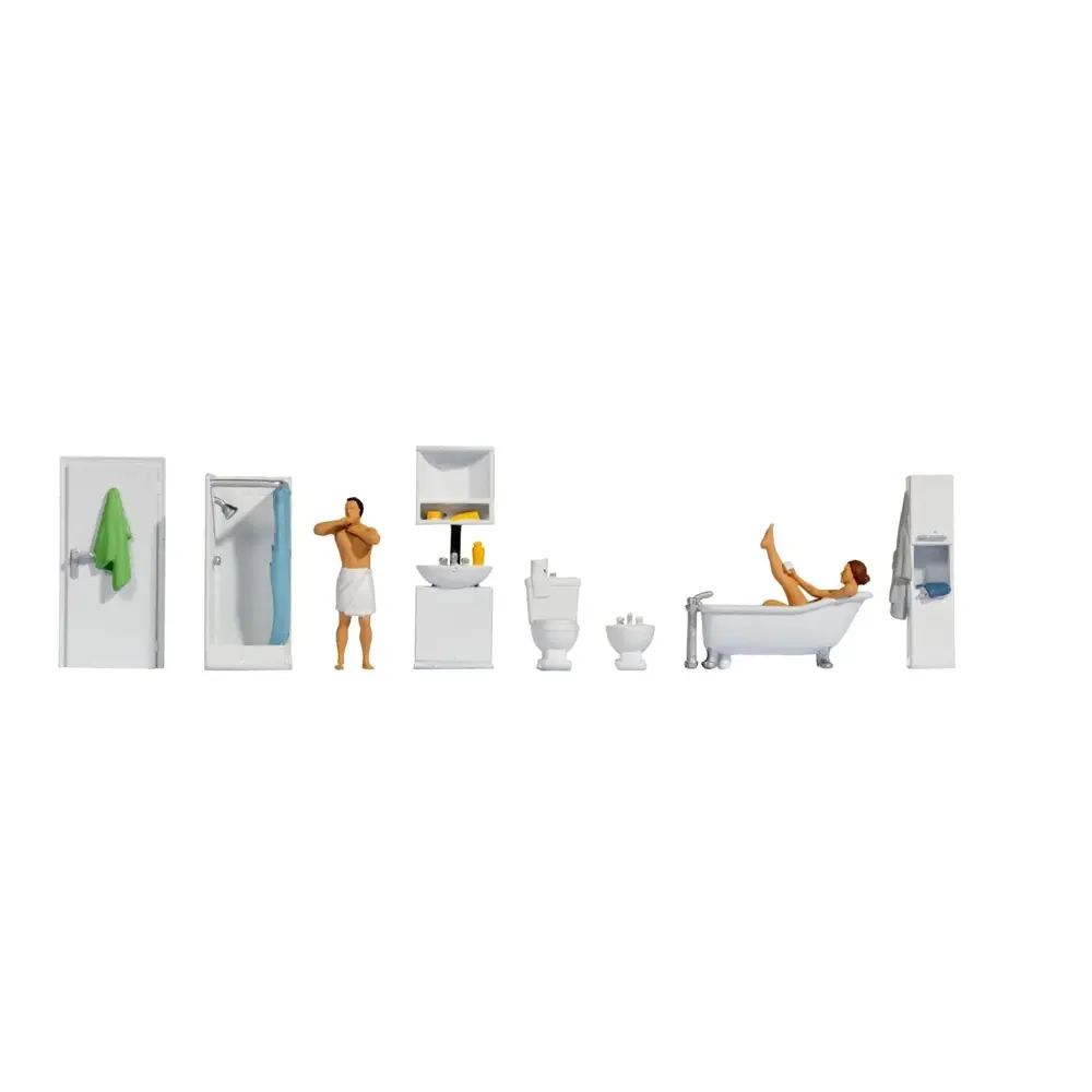 Coffret figurines HO « Salle de bain » - Noch 16289 - 1/87 HO