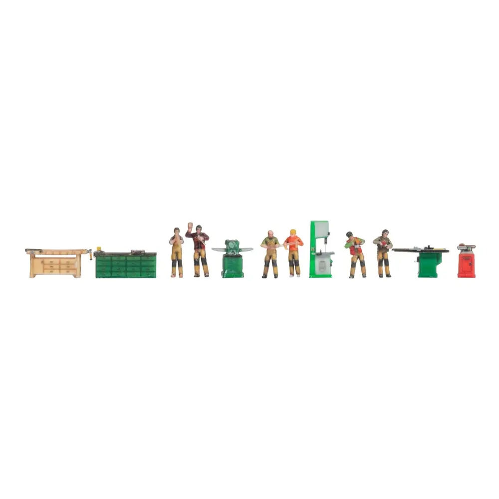 Coffret de figurines thématique « Menuiserie » - Noch 35903 - N 1/160
