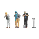 3 figurines en pause cigarette - Noch 16604 - HO 1/87