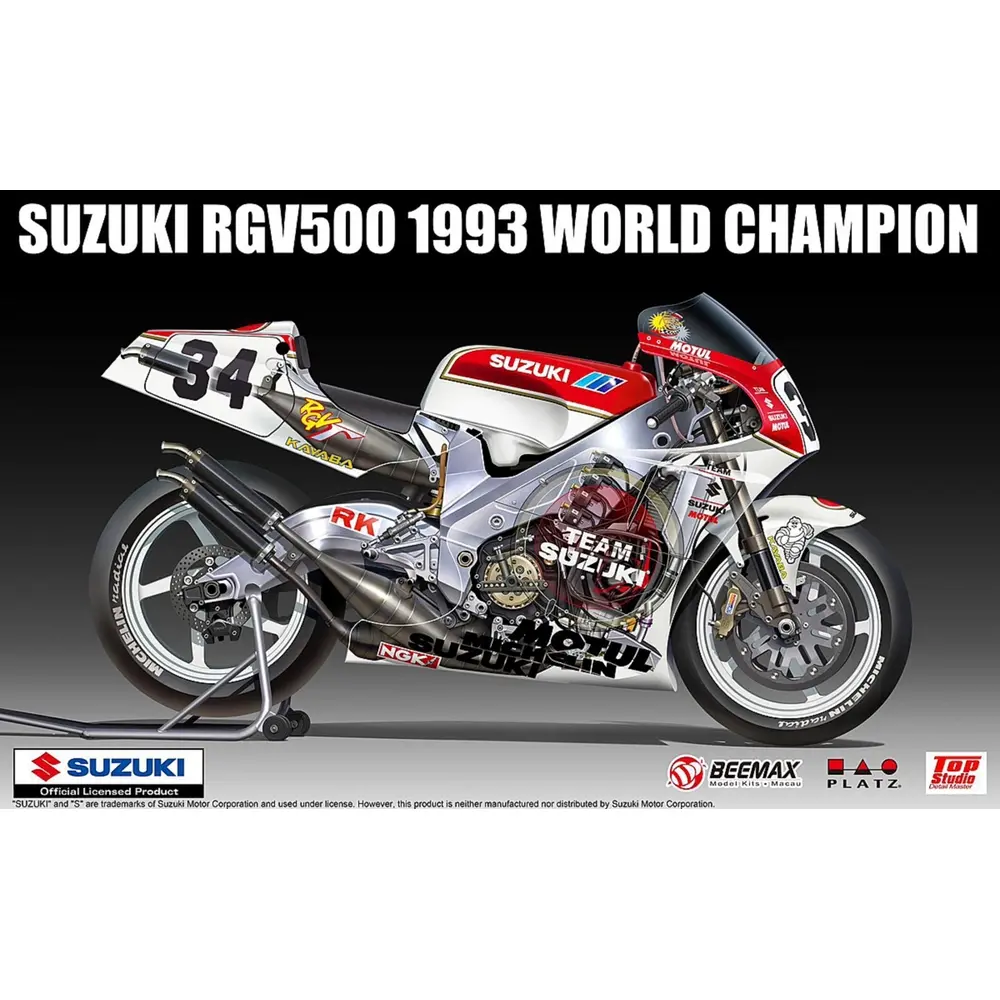 Moto Suzuki RGV500 (XR79) 1993 WGP500 World Champion Kevin Schwantz - Nunu-Beemax X13001 - 1/12
