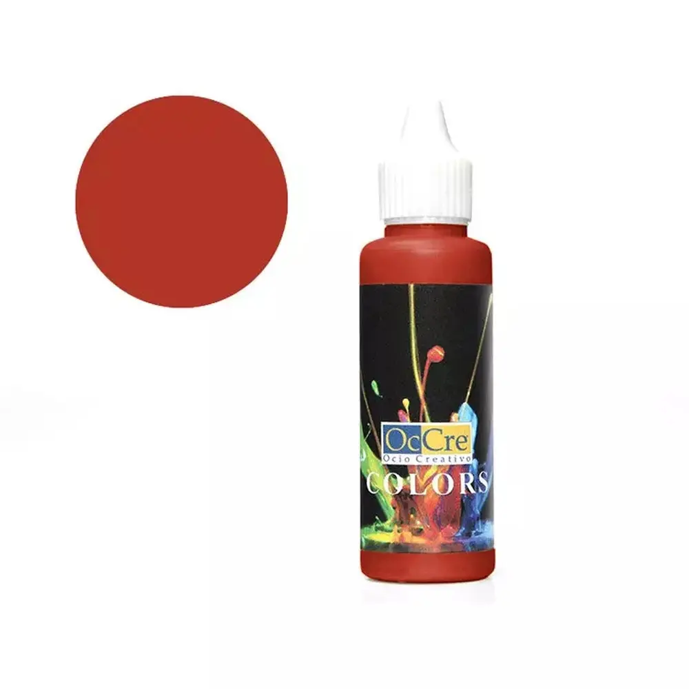 Peinture acrylique rouge 30 ml - Occre 19310